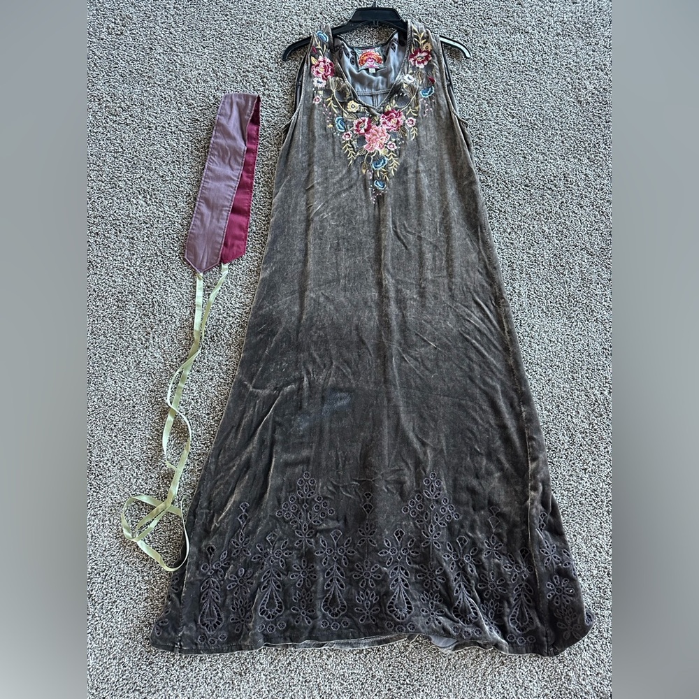 NWOT! Velvet Silk Johnny Was long dress